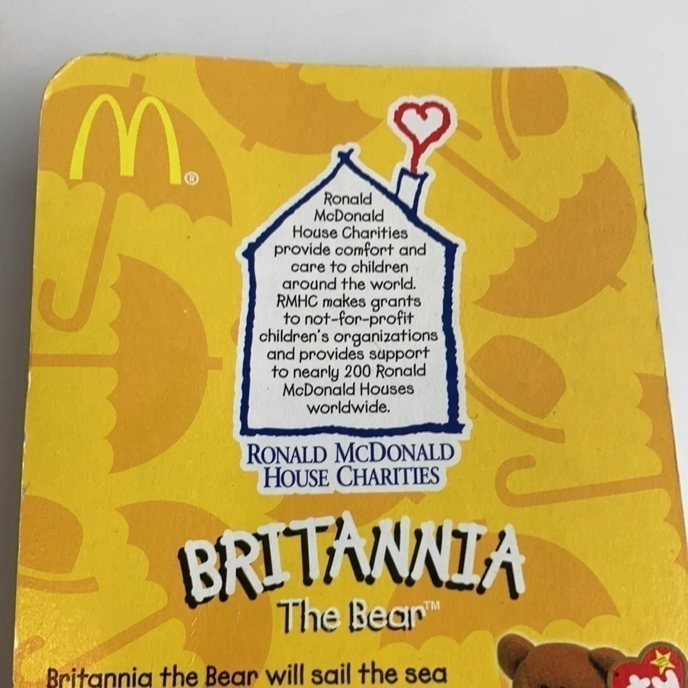 Ty Beanie Babies Britannia The Bear McDonald’s With Rare Tag Errors New In Box
